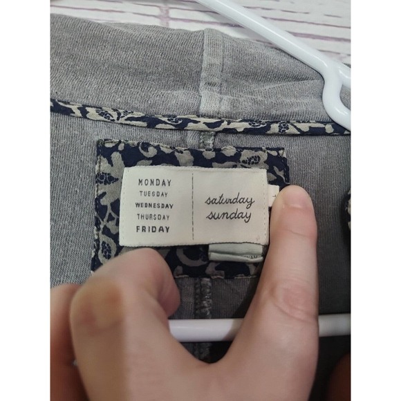 Anthropologie Saturday Sunday Gray Draped Cardigan Comfy Lounge Woman Size Large - Picture 7 of 8